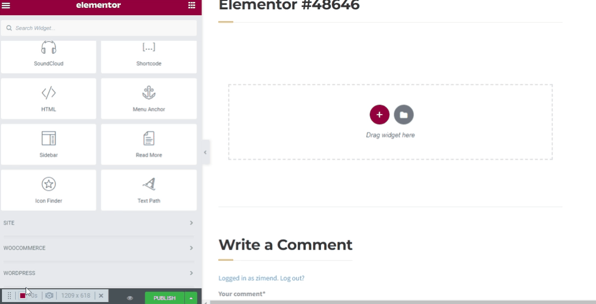elementor icon finder